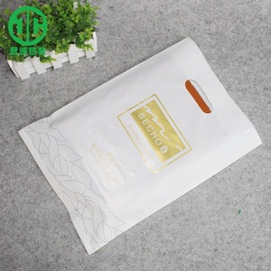 In logo quà tặng trang sức <span class=keywords><strong>PE</strong></span> Túi phẳng cầm tay tote mua sắm túi nhựa hai lớp gia cố Túi Quà Tặng - Product Image 3