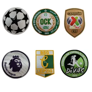 Patch de football brodé personnalisé, prix en gros, brodé