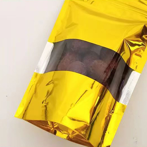 Vàng Nhôm Ziplock túi bao bì thực phẩm vật nuôi với cửa sổ đứng lên túi và miếng vải hình tam giác cho mèo và thức ăn cho chó - Product Image 3