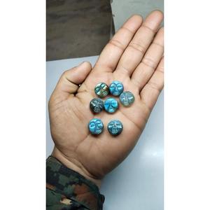 Labradorita natural con forma de cara de luna, gema con destello azul de 16x16 mm, labradorita suelta con forma de cara de luna, labradorita azul. - Product Image 4