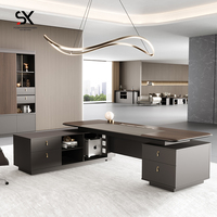 Table de patron convertible de bureau exécutif moderne et minimaliste MFC pour bureau à domicile hôtel école appartement président directeur Table