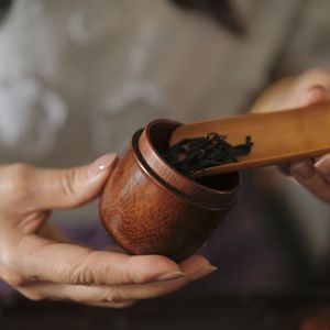 Caja de Té de Bambú, Mini Tarro Portátil con Tapa de Madera, Accesorio para la Ceremonia del Té, Origen Anji - Product Image 3