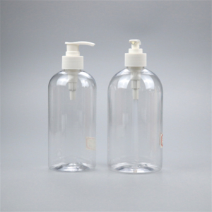 Chai Bơm Dầu Gội Trong Suốt Bằng Nhựa PET Rỗng Tùy Chỉnh Với <span class=keywords><strong>300Ml</strong></span> 500Ml 750Ml Cho Sữa Tắm - Product Image 3