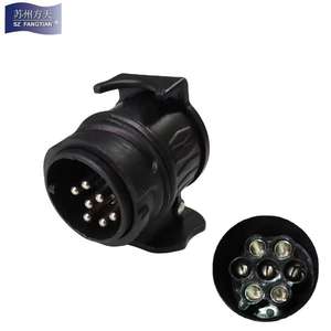 Adaptador de conector de <span class=keywords><strong>remolque</strong></span> de 12 y <span class=keywords><strong>13</strong></span> V Pines, cambio a 7 pines, con <span class=keywords><strong>enchufe</strong></span> de <span class=keywords><strong>remolque</strong></span> de metal de <span class=keywords><strong>13</strong></span> vías - Product Image 5