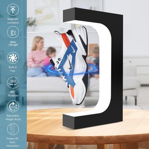 Rak sepatu mengambang, Sneaker berdiri rak akrilik dengan lampu LED untuk toko pameran sepatu - Product Image 2