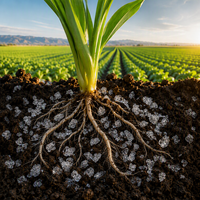 Le polymère hautement absorbant SAP est utilisé pour hydrater les sols résistants à la sécheresse dans l'agriculture et la foresterie