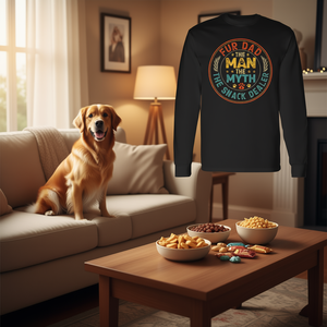 T-shirt à manches longues Fur Dad The Man The Myth The Snack Dealer pour les amoureux des chiens - Product Image 3