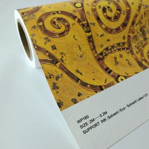 مبيع بالجملة من المصنع ورق حائط رقمي قابل لالطباعة غطاء حائط أبيض فارغ من القماش لمذيب بيئي من اللاتكس اللاتكس - Product Image 2