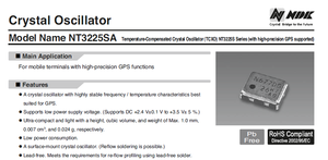 NT3225คริสตัลออสซิลเลเตอร์ NT3225SA 4p vctcxo อุณหภูมิ26mhz 26.000mhz - Product Image 2