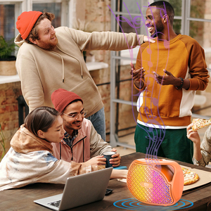 Mini Xách Tay Âm Thanh Tích Hợp Microphone Bt Loa Ngoài Trời Loa Di Động Máy Karaoke Với Microphone - Product Image 6