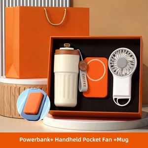 Set de Regalo Empresarial 3 en 1: Taza, Batería Externa y Ventilador |   Caja de Regalo Promocional Corporativa con Logotipo Personalizado para Empleados, Clientes y Eventos - Product Image 1