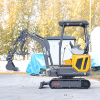 Mini Excavadora con Brazo Oscilante, 1.6 Toneladas, 1.2 Toneladas, 1.8 Toneladas, Motor Kubota, Certificación CE Euro5 EPA, Excavadora Pequeña de Orugas, Envío Gratuito