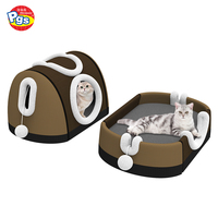 Lit pour chat pliable moderne et luxueux Prodigy PTN01, niche pour chiot, niche intérieure pour chiens et chats de taille moyenne