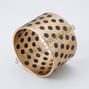 JDB Douille en <span class=keywords><strong>laiton</strong></span> autolubrifiante sans huile, diamètre intérieur 12 mm, type colonne droite, roulement résistant à l'usure pour guide de moule - Product Image 4
