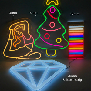 Luci al Neon di Alta Qualità di Seconda Generazione 6MM 12V 1 <span class=keywords><strong>LED</strong></span> Striscia <span class=keywords><strong>LED</strong></span> Tagliabile con Gomma Siliconica per Insegne Pubblicitarie - Product Image 5