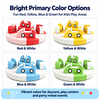Manège doux pour enfants, thème voiture de dessin animé pastel, équipement de jeu intérieur pour tout-petits, matériel de location pour centre