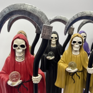 Estatuilla de Resina Personalizada de Fábrica de la Santa Muerte, Figura Religiosa de Pie de la Parca - Product Image 5