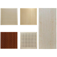 Panneaux muraux insonorisants décoratifs perforés en bois panneau acoustique pour théâtre, studio d'enregistrement de bureau à domicile