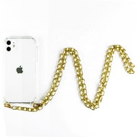 Coque de téléphone transparente antichoc en TPU avec chaîne de perles de luxe et bandoulière pour iPhone 17 16 15 Pro Max XR XS Max 6 7 8 Plus