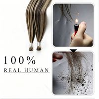 Extensions de cheveux naturels Remy de qualité supérieure, double épaisseur, cambodgiens, à pointe I, pré-collées, avec trame nouée à la main et cuticules intactes – Meilleures ventes
