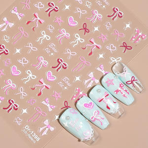 Leidankou multicolore français arc ongles autocollants élégant ruban Nail Art décalcomanies pour Chic bricolage <span class=keywords><strong>manucure</strong></span> et <span class=keywords><strong>Salon</strong></span> décoration - Product Image 3