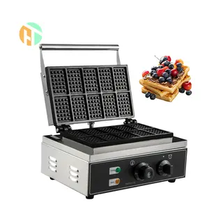 China Fabrik 10 Stück Waffelmaschine quadratische Mini-Waffelmaschine elektrische gewerbliche Snackmaschine