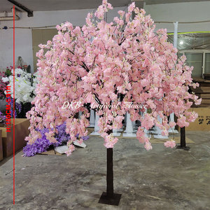 Árbol de cerezo artificial Sakura de 3, 4, 5, 6, 7, 8 y 10 pies, rosa y blanco, para interiores, centro de mesa para bodas - Product Image 3