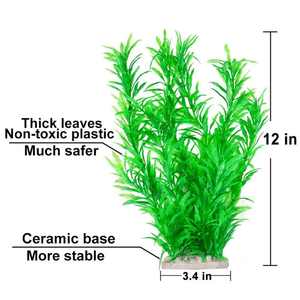 9 Pak Grote Aquariumplanten Kunstmatige Waterplanten, Simuleer Planten En Aquariumlandschap Levendig (12Inch) - Product Image 2