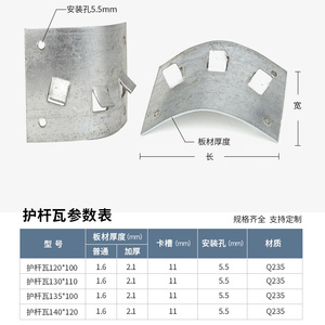Hot-Dip Galvanized Pole Guard Cap Single-Slot <b>Plywood</b> <b>Strip</b> 12*180 Through Nail - Product Image 4
