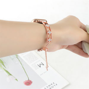 Diamant Femmes Bling Dressy <span class=keywords><strong>Bracelet</strong></span> <span class=keywords><strong>Bracelet</strong></span> En Métal De Luxe Bande Pour <span class=keywords><strong>Apple</strong></span> <span class=keywords><strong>Watch</strong></span> 8 Ultra 49mm 38/40/41/44/45mm iwatch Série <span class=keywords><strong>7</strong></span> se 3 - Product Image 6