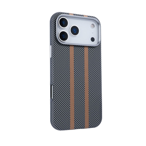 Funda de Cuero con Diseño Ejecutivo y Detalles en Fibra de Carbono para iPhone 17 16 <span class=keywords><strong>Pro</strong></span> Max, con Protección de Lente Metálica y Carga Inalámbrica - Product Image 1