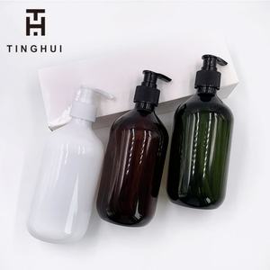 Envases Vacíos de 8 oz para Crema, Botellas de Vidrio con Bomba Dosificadora de Bambú, Color Blanco Ámbar, para Cosméticos, Lociones, Champú, con Tapa de Bambú - Product Image 2