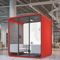 Installation facile Cabine téléphonique mobile Grande cabine de réunion insonorisée Cabine de bureau privée avec système d'air frais
