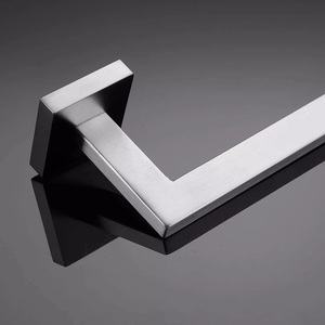 Ensemble d'accessoires de salle de bain mural en acier inoxydable 304, comprenant un porte-serviettes simple, un porte-essuie-tout de cuisine long et une longue barre porte-serviettes - Product Image 2