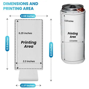 Raffreddatore per lattine di birra in Neoprene da 5MM in Neoprene Australia da 3mm all'ingrosso di alta qualità per sublimazione