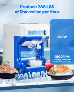 Máquina para Hacer Hielo Raspado para Fiestas al Aire Libre, Bares de Snacks y Uso Doméstico, Cuchillas de Acero Inoxidable de Alta Calidad, 250W, 1500 RPM, Máquina de Hielo Raspado de Mesa - Product Image 1