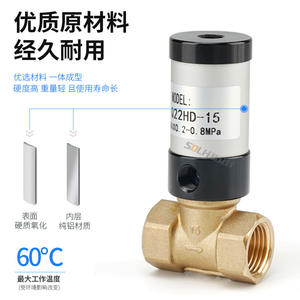 Vanne de commande pneumatique Q22HD-15 20 25 32 40 50, vanne de coupure normale pour applications pneumatiques de fluides sous vide - Product Image 1
