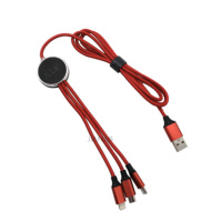 Câble de charge rapide pour téléphone DST 3 en 1 avec éclairage LED Type C