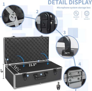 Maleta de Aluminio para Herramientas al por Mayor con Forro Completo de Espuma EPE, Estuche Protector para Electricistas, Equipos Eléctricos e Instrumentos - Product Image 2