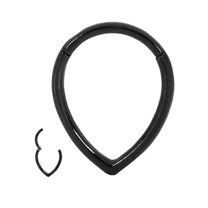 Thời trang thép không gỉ lưỡi liềm nước Teardrop phân khúc bản lề vách ngăn mũi vòng - Product Image 1