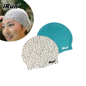 <span class=keywords><strong>IRun</strong></span>, gorro de natación para adultos, gorros de natación de silicona elásticos duraderos, impresión personalizada, dibujos animados, el mejor gorro de natación de silicona de 40 g - Product Image 1