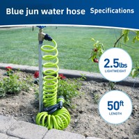 Tuyau d'arrosage rétractable en gros d'usine avec pistolet à eau haute pression à 8 modes pour jardin, maison et lavage de voiture