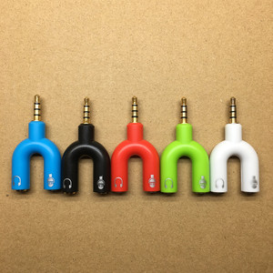 Adaptador de Audio de 3.5mm, Cable Divisor de Micrófono, Color Único, Conexión de Dos Auriculares, Divisor en Forma de U para Teléfono Móvil <span class=keywords><strong>y</strong></span> Computadora - Product Image 4