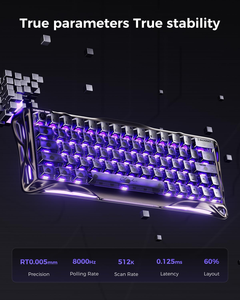 <span class=keywords><strong>Clavier</strong></span> mécanique GravaStar Mercury V60 Pro à interrupteurs magnétiques 60% avec taux de polling 8K, déclenchement rapide à effet Hall, tri-mode, RGB - Product Image 6