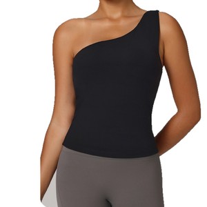 <b>High</b> Quality Women's One Strap Yoga <b>Top</b> Yoga Active Wear Breathable Quick Dry Polyester/Nylon Fitness Wear - Product Image 1