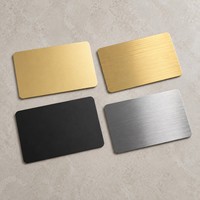 Cartes de visite professionnelles en métal vierges personnalisées, plusieurs finitions, surface brossée et lisse pour gravure laser, carte de visite DIY