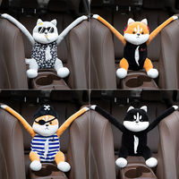 Boîte à mouchoirs de voiture mignonne en peluche créative pour siège auto, décorations de voiture en tissu pour accoudoir de boîte de voiture