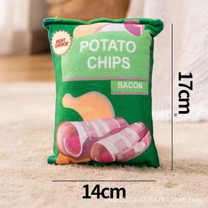 צעצוע ללעוס עמיד ידידותי לסביבה לחיות מחמד קריאייטיב קריאייטיב צ 'יפס עיצוב לחיות מחמד דובון להקל על השעמום כלבים חתולים - Product Image 6