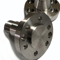 Tige filetée à bride en acier inoxydable usinée sur mesure par CNC avec trous de boulons pour machines industrielles