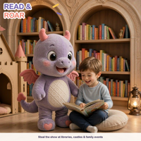 Costume de mascotte Dragon Bébé sur mesure OEM 2026, taille adulte, peluche violette pour événements festifs, cabine photo, ODM